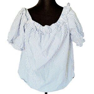 Vineyard Vines For Target Striped Off The Shoulder Top sz(L)